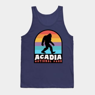 Acadia National Park Bigfoot Sasquatch Bar Harbor Tank Top